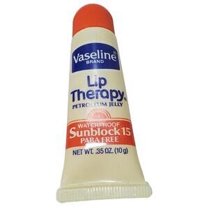 Vaseline Lip Therapy .35 oz Protects Dry Chapped Lips Waterproof Sunblock 15